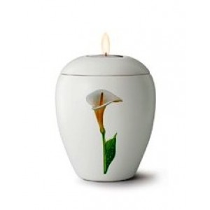 Floral Calla Lily Design - Candle Holder Keepsake